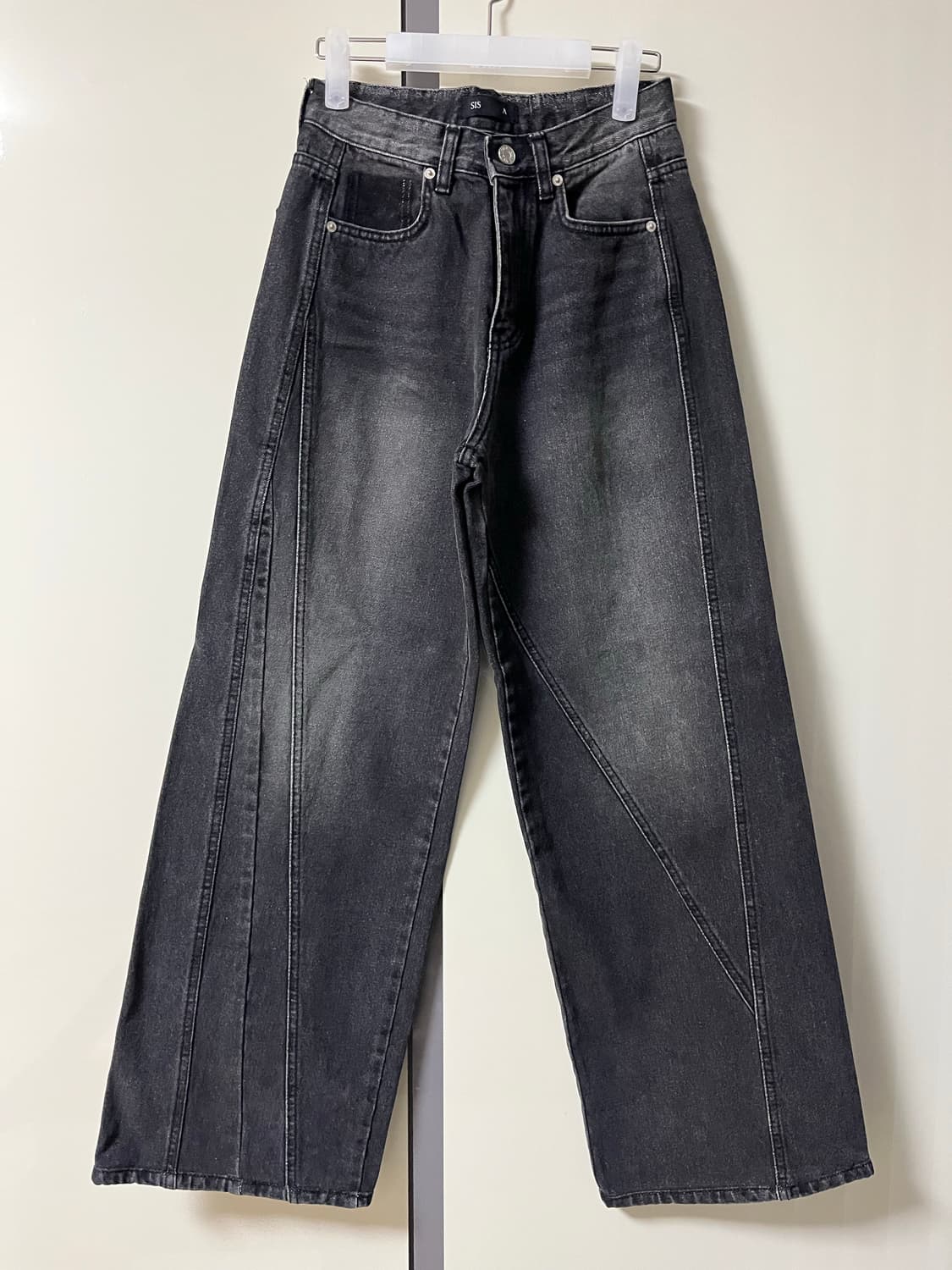 시스에이 이레귤러 와이드 데님팬츠 상품이미지1