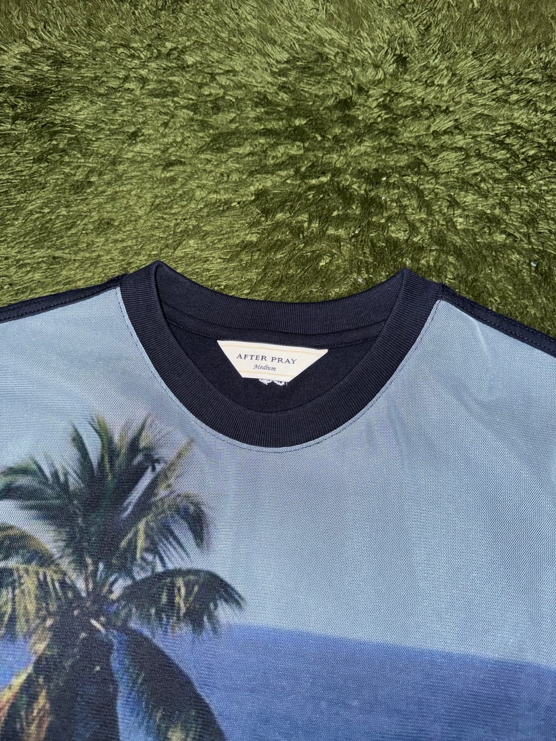 [M] AFTER PRAY 애프터프레이 풀 프린트 메쉬 레이어 티셔츠 상품이미지3