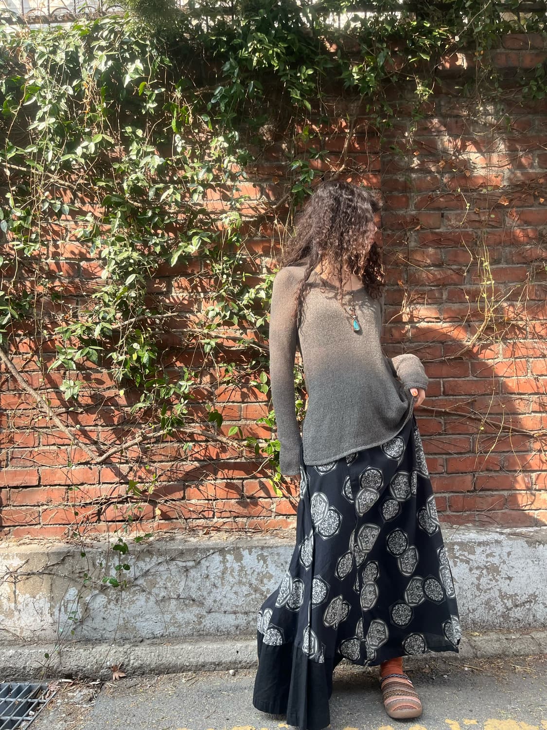 일본 빈티지 패턴 롱 스커트 상품이미지1