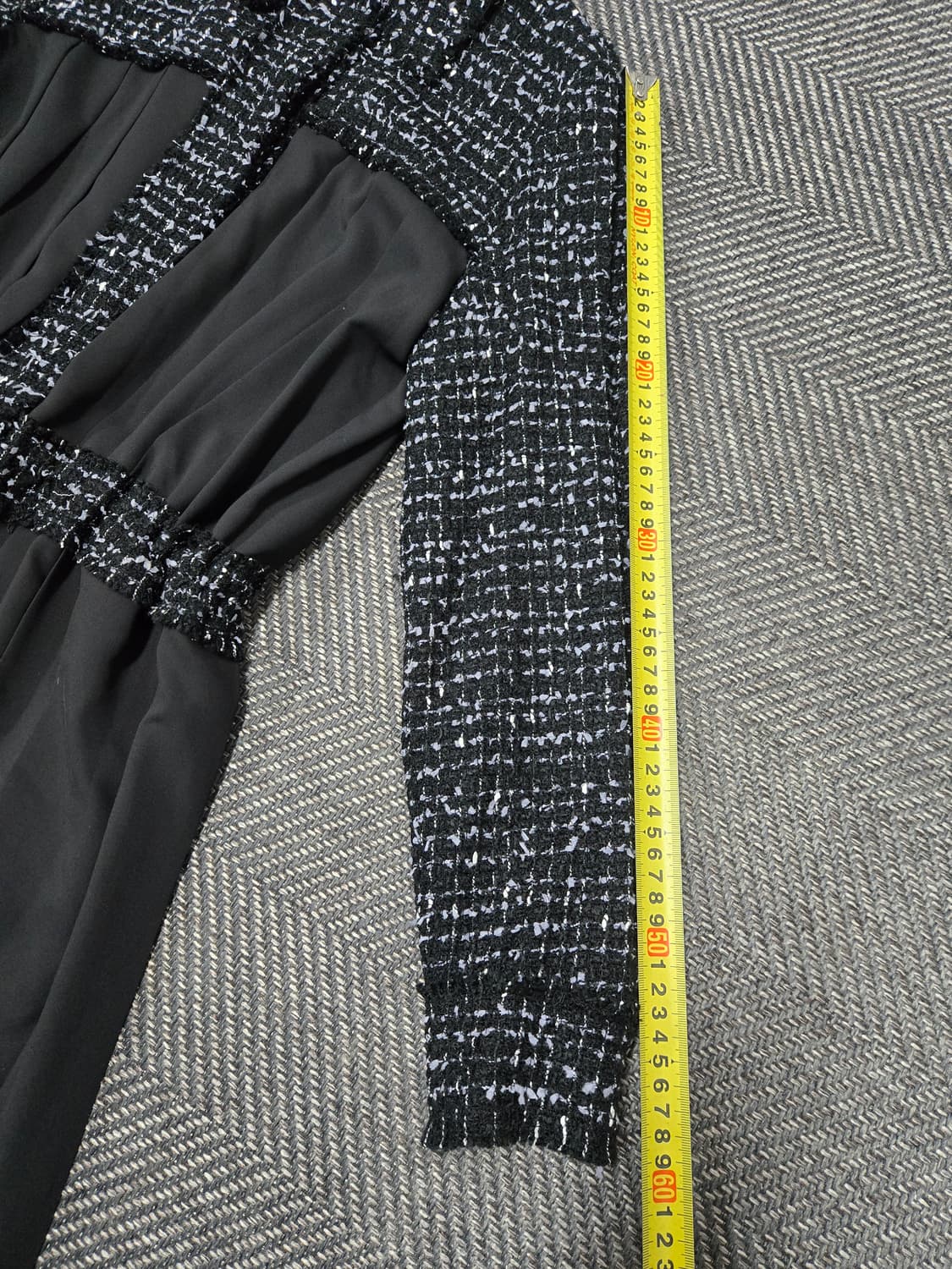 한섬 랑방 LANVIN 블랙 트위드 롱 원피스 상품이미지8