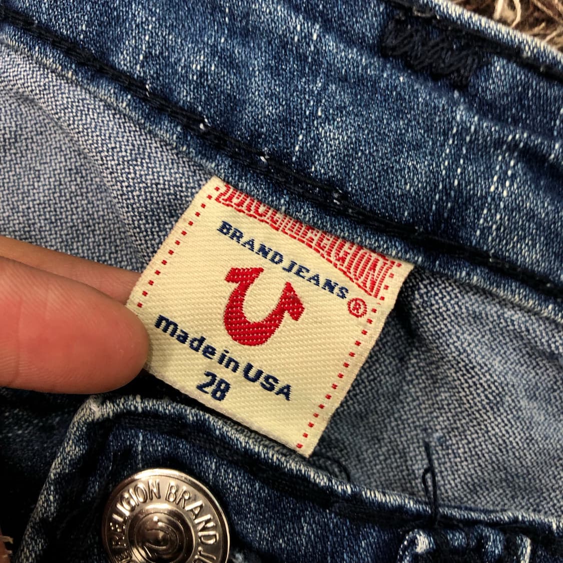 트루릴리전 조이 슈퍼티 워싱 부츠컷 데님 팬츠 상품이미지6