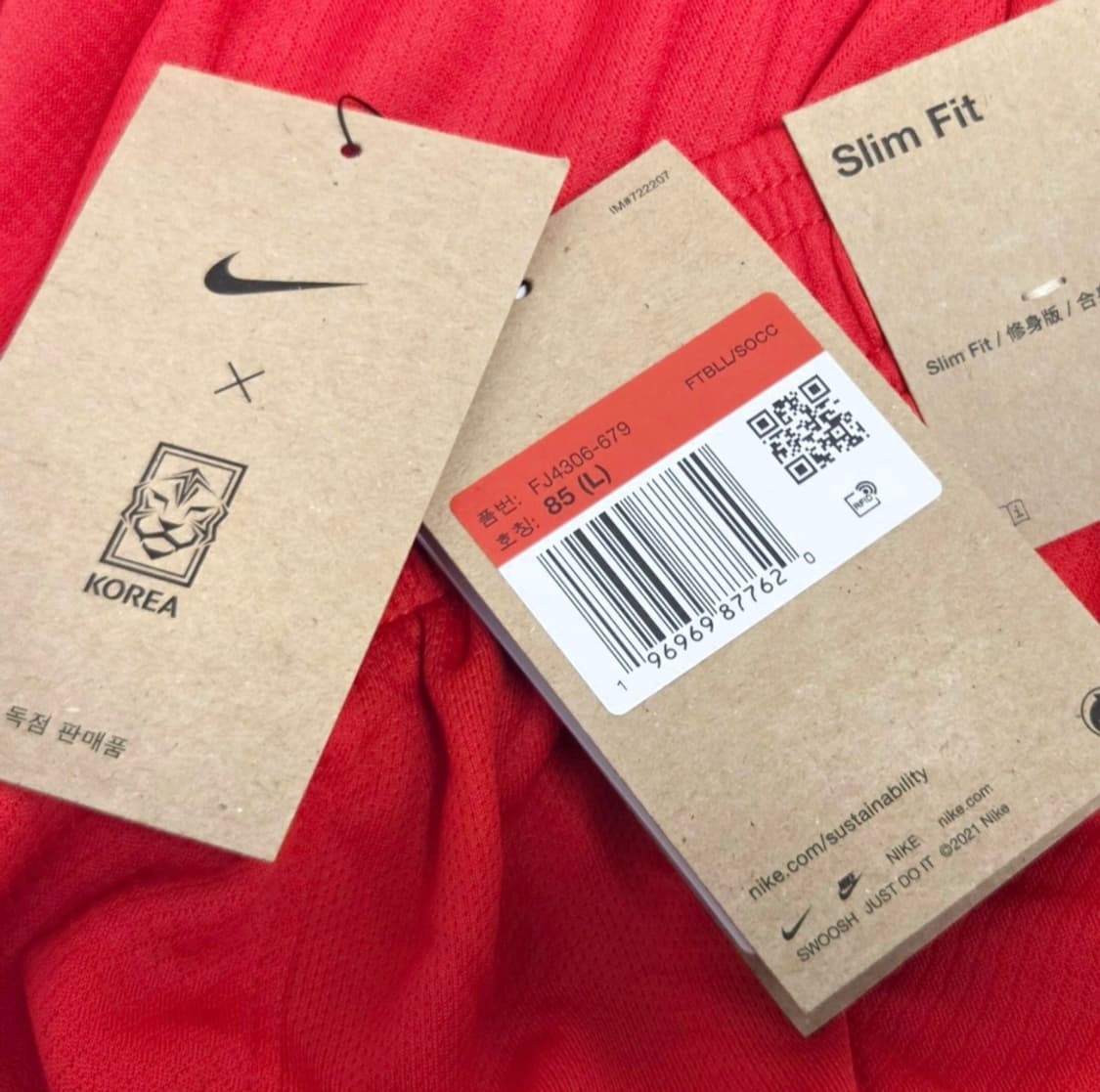 (새상품/L)나이키 대한민국 홈 쇼츠 드라이핏 축구 국대 유니폼 바지 상품이미지7