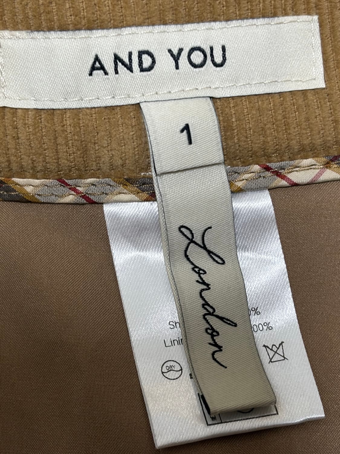 앤유 코듀로이 자켓 스커트 투피스 상품이미지3