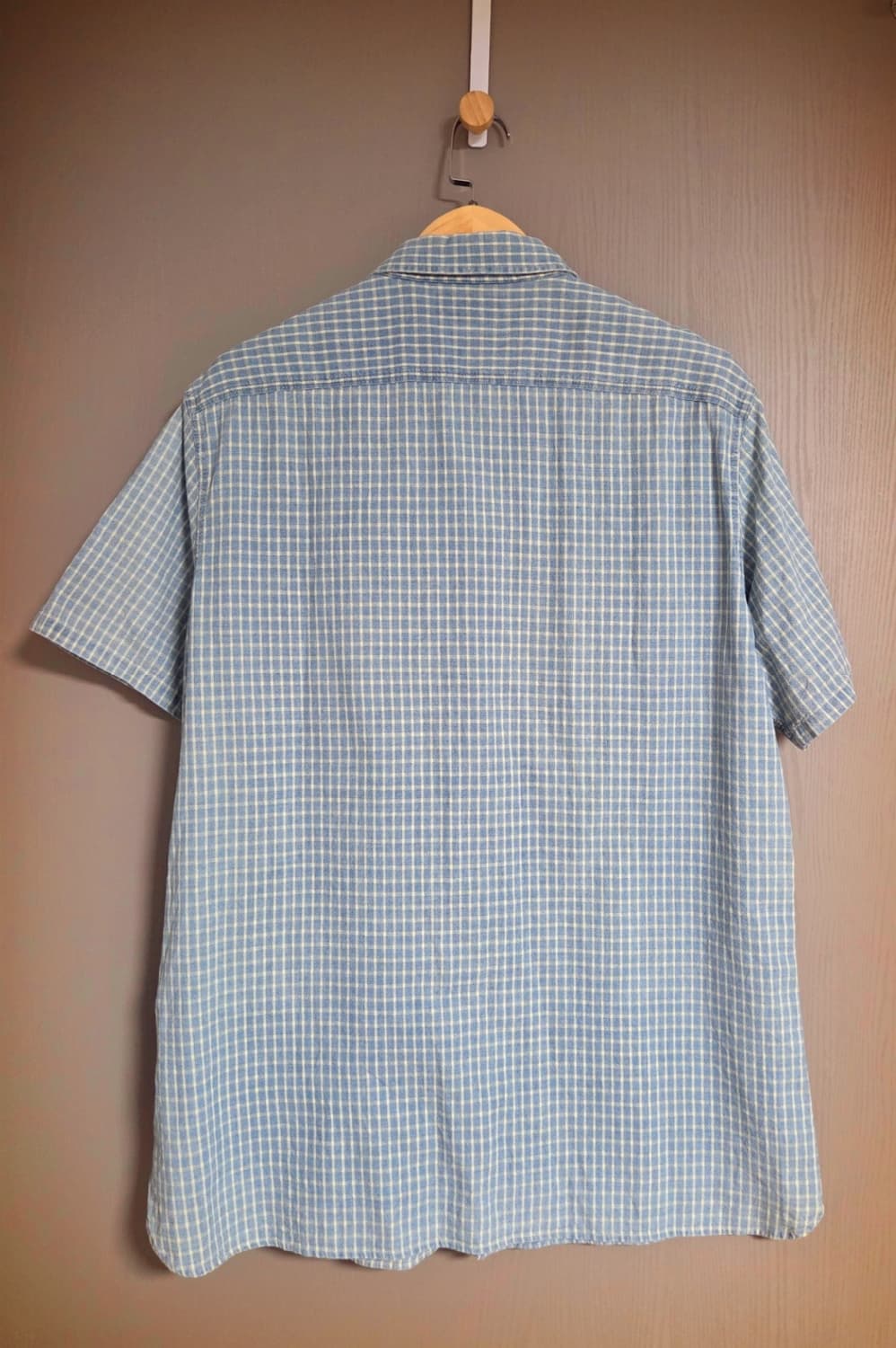 RRL 더블알엘  블루 체크 반팔 셔츠 XL 상품이미지2