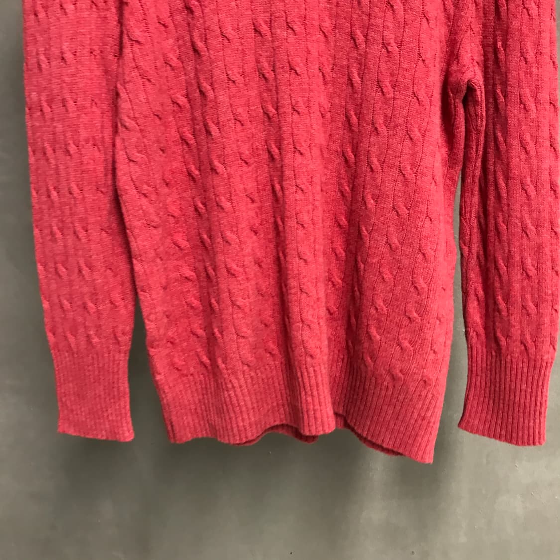 폴로 랄프로렌 케이블 니트 핑크 L 상품이미지3