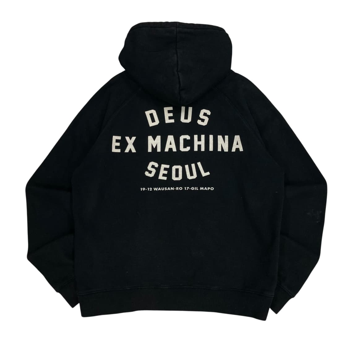 데우스 엑스 마키나 서울 빅로고 블랙 후드티 상품이미지1