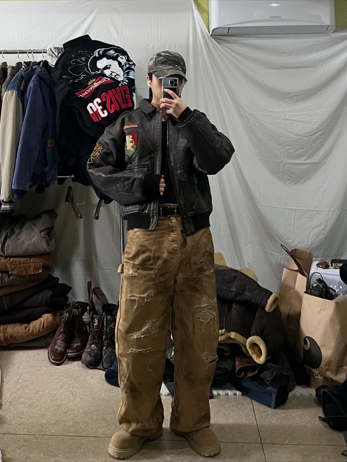 아비렉스 A-2 가죽 자켓 상품이미지3