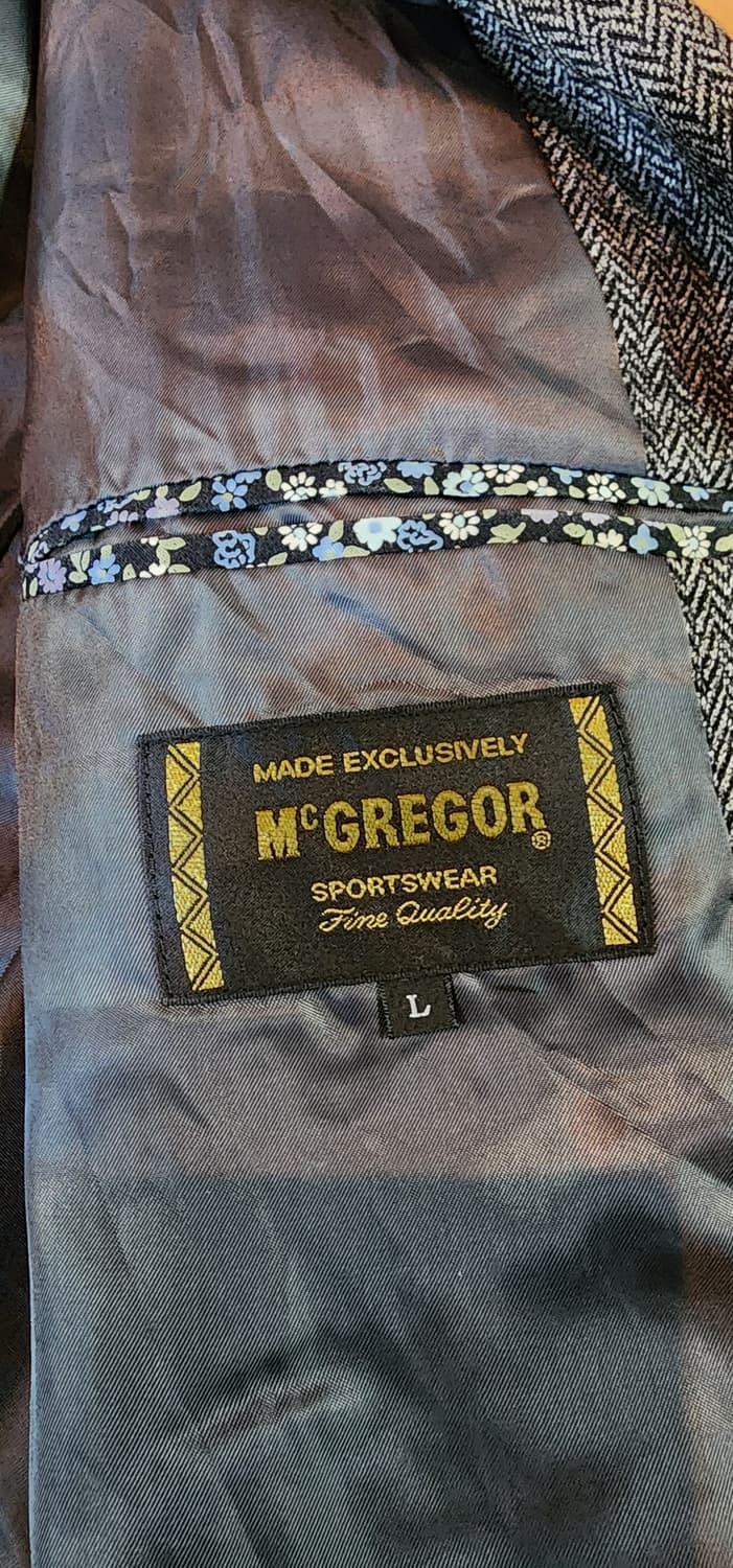 그레이 헤링본 울혼방 자켓 L 상품이미지8