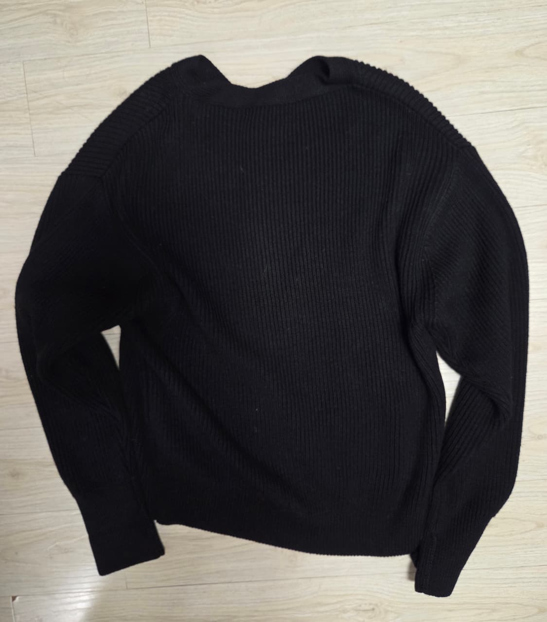 AMOMENTO 블랙 니트 가디건 XL 상품이미지2