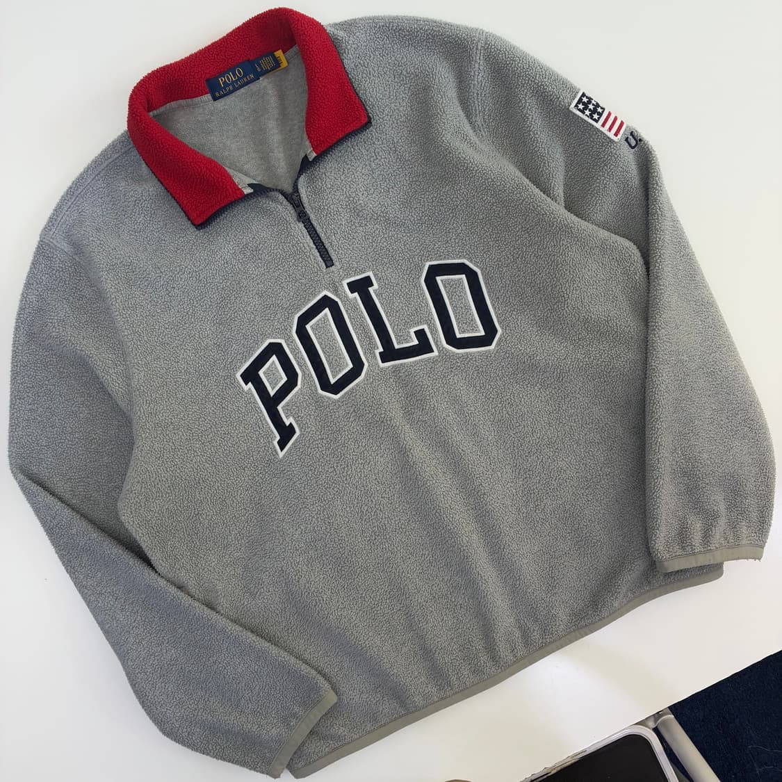 Polo 폴로 랄프로렌 신형POLO 멜란지 그레이 플리지 웜업 상품이미지2