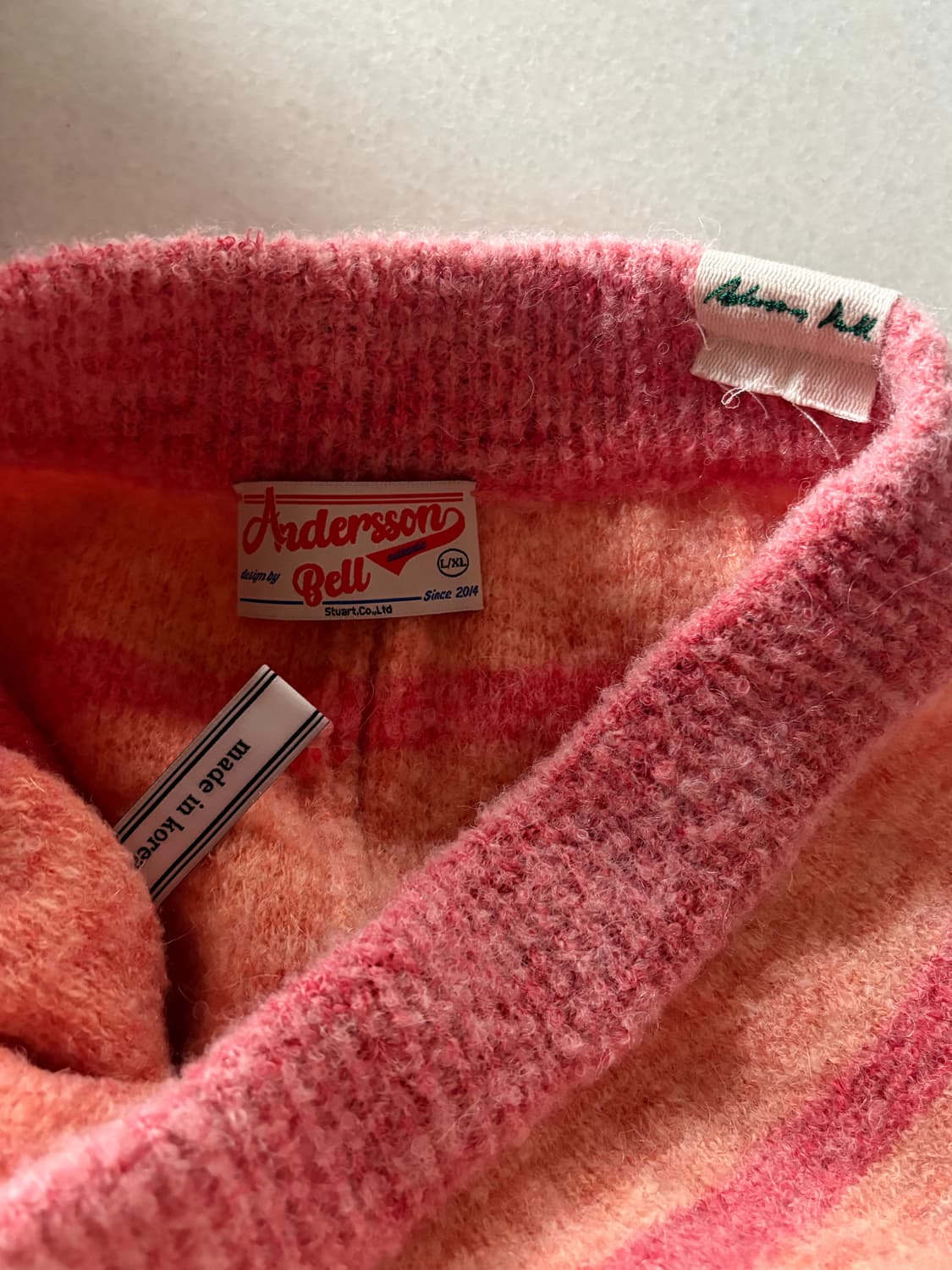 앤더슨벨 세냐 칼라 블록 니트 팬츠  상품이미지3