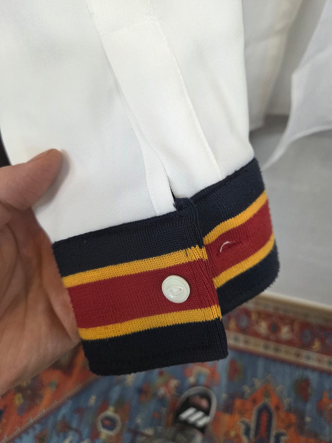 로맨틱크라운 스트라이프 커프스 셔츠긴팔 s 오버핏  상품이미지4