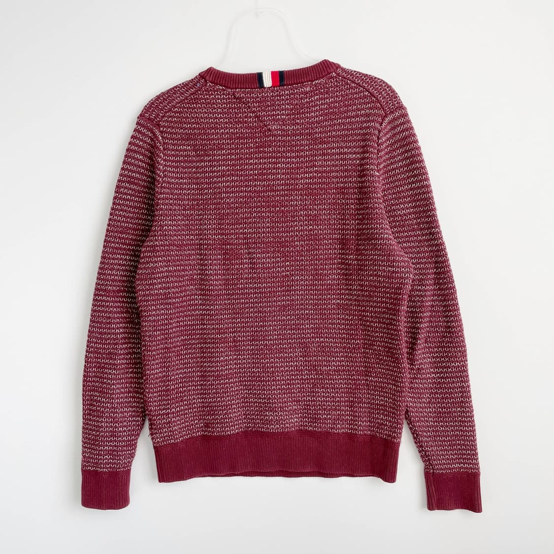 F2 타미힐피거 코튼 허니콤 크루넥 스웨터 M사이즈 상품이미지3