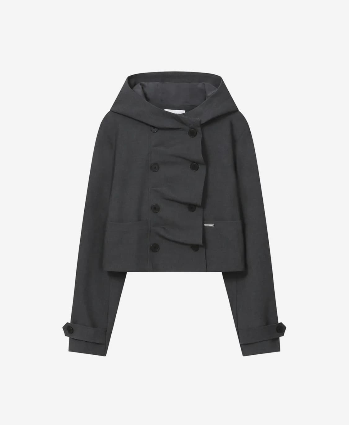 미세키서울 Cowl neck button 자켓 차콜 상품이미지1