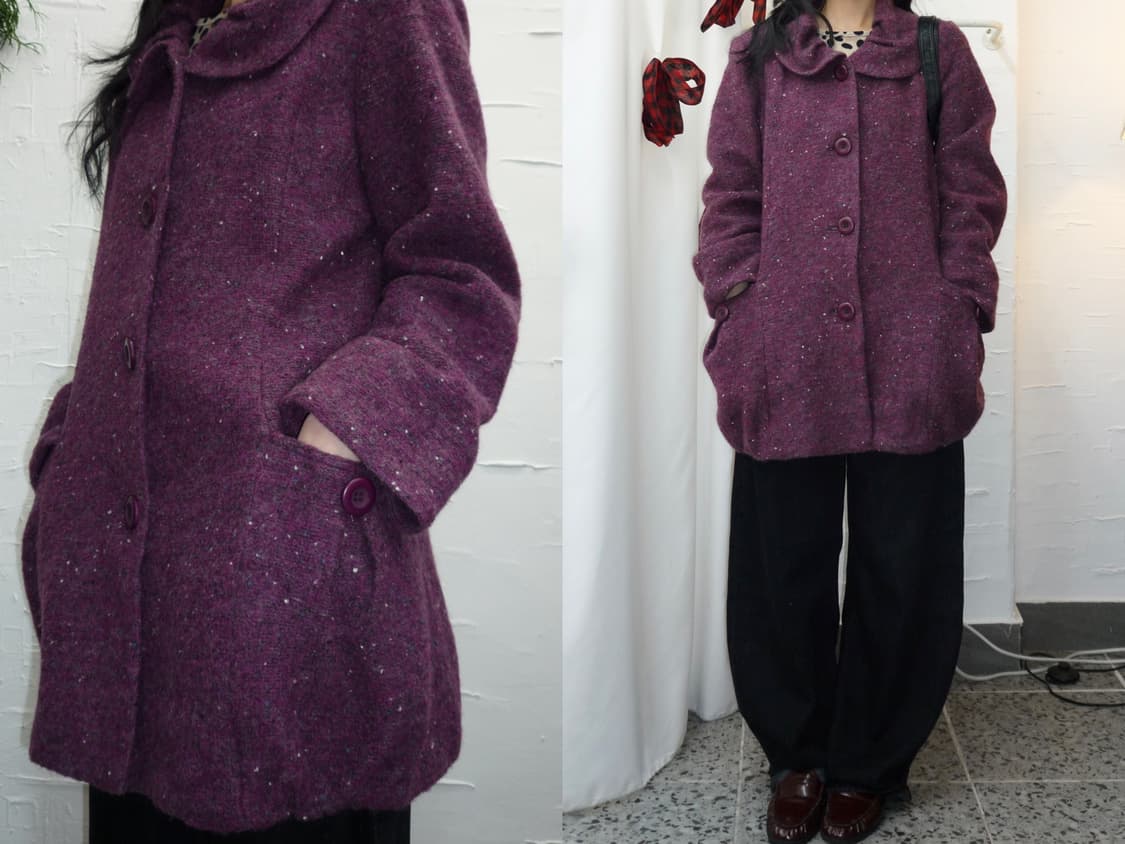 Vintage purple midi coat 상품이미지1