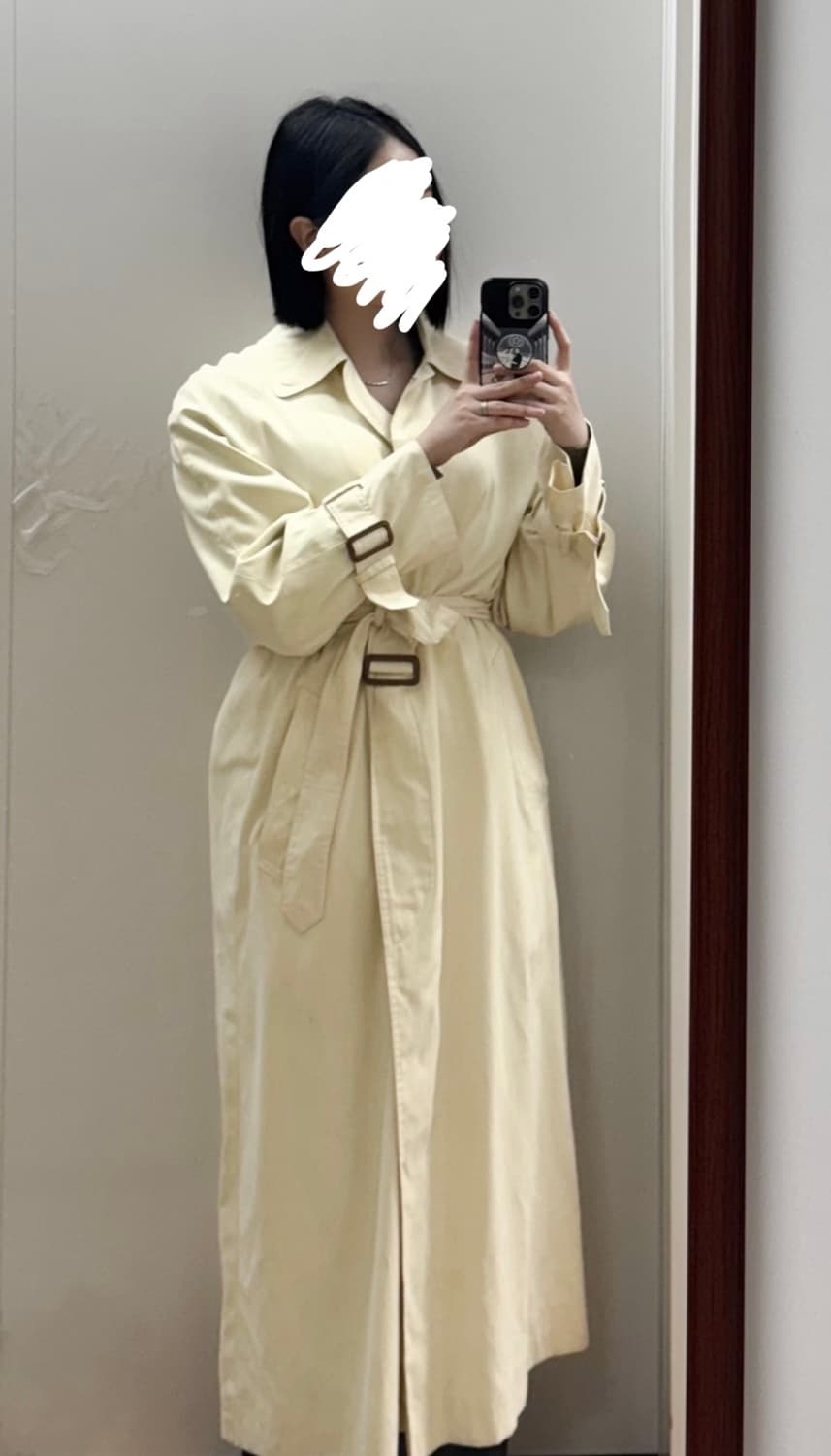 버버리 아이보리 맥시 롱 트렌치코트 상품이미지9