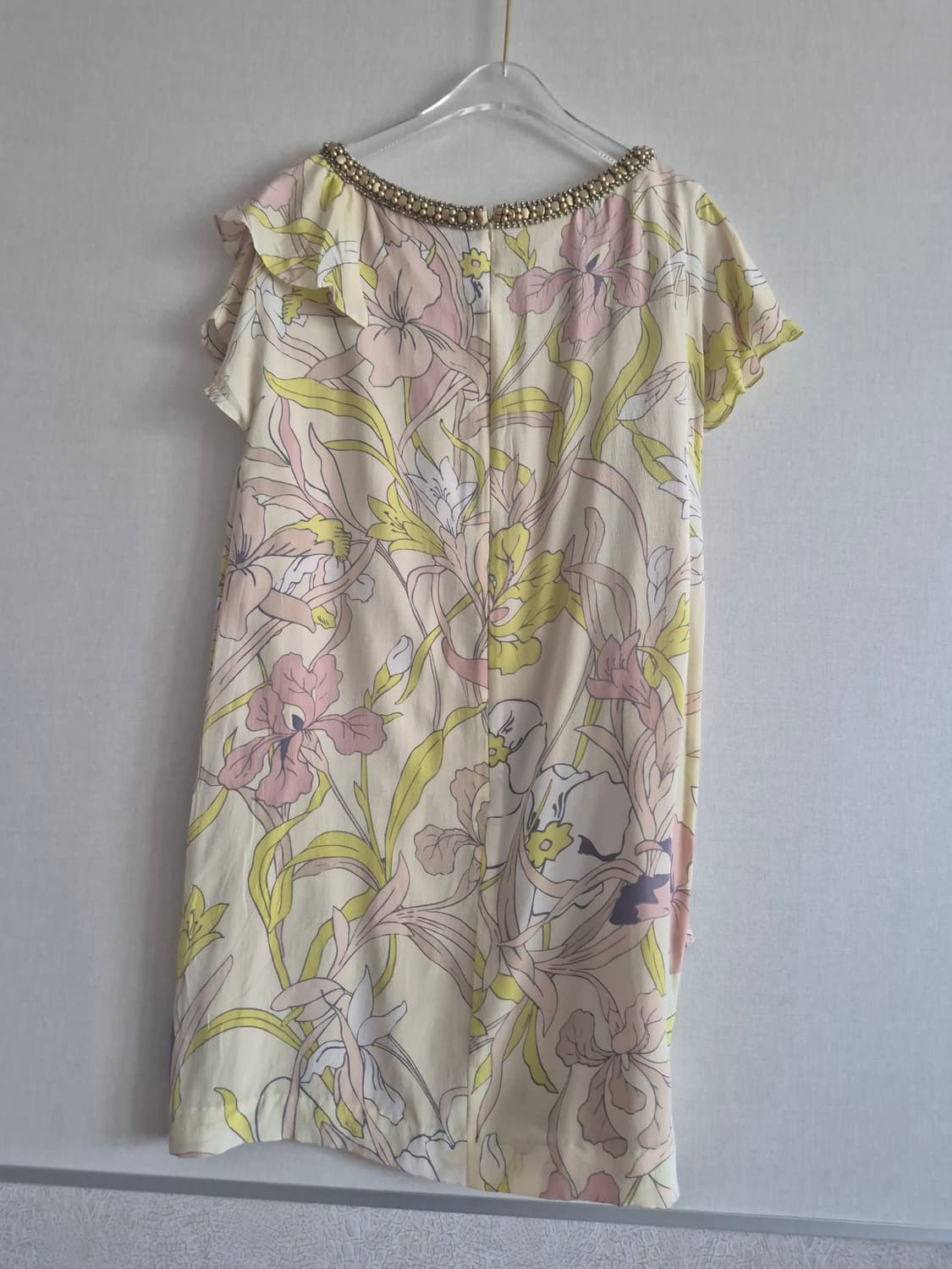 실크 100 비즈 프릴 블라우스 상품이미지3