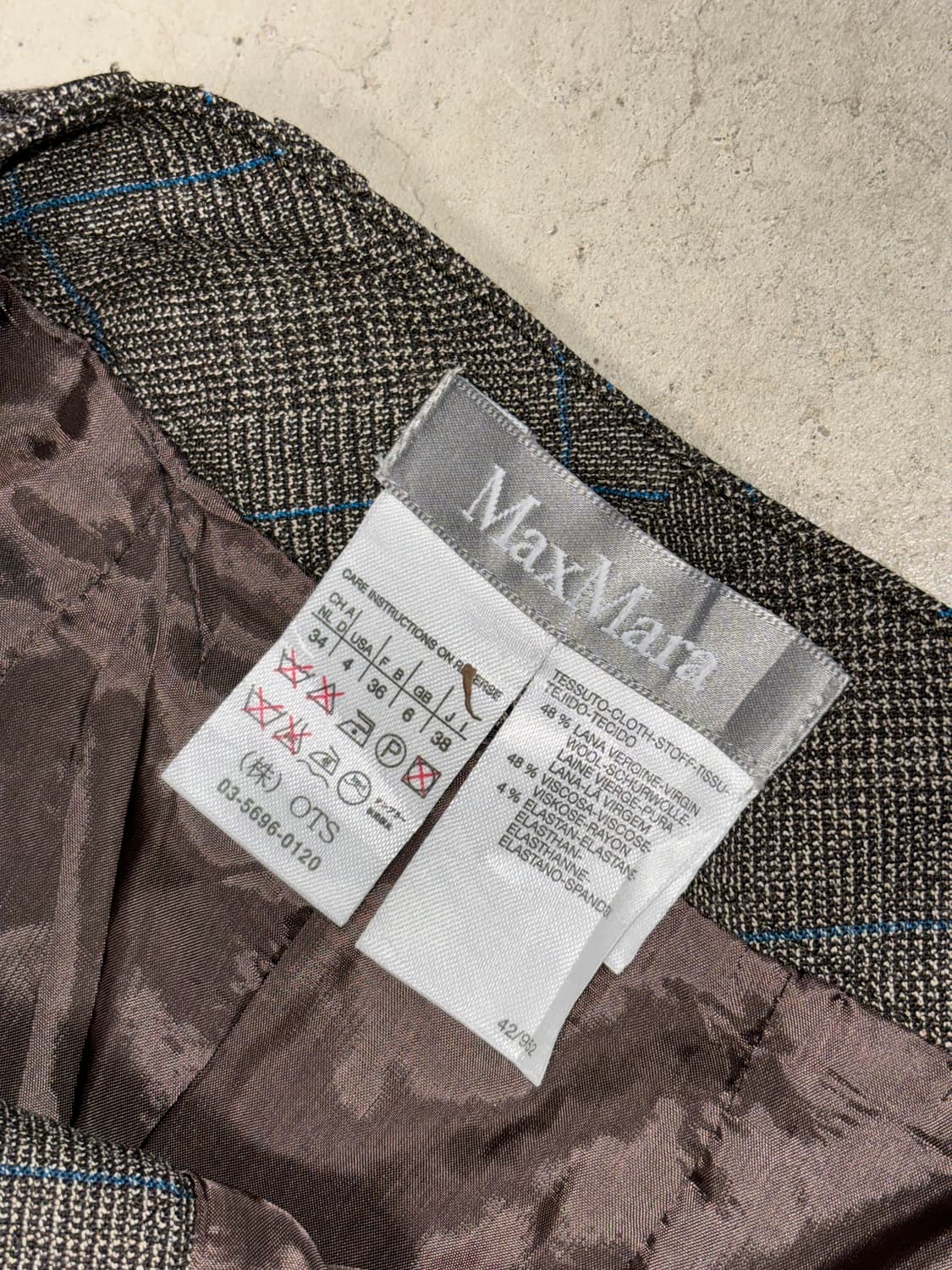 막스마라 체크 플레어 스커트 상품이미지4