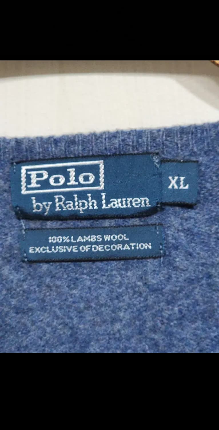 (L) 랄프로렌 폴로 니트 브이넥 램스울 스웨터  상품이미지3