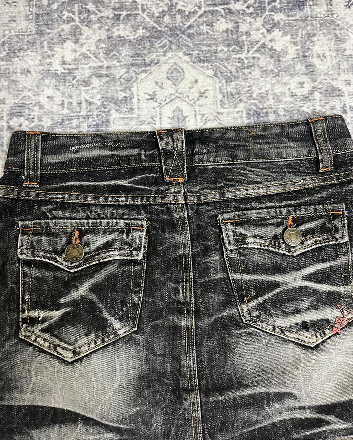 00's washed denim skirt 상품이미지5
