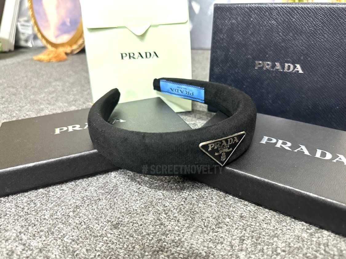 프라다 헤어밴드 블랙 상품이미지1