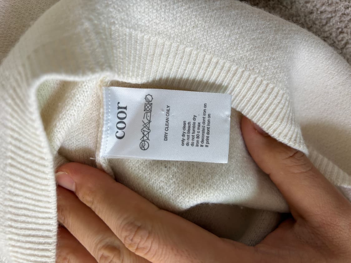 쿠어 울캐시 혼방 니트 아이보리 L 상품이미지4