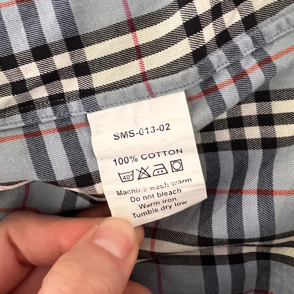 버버리 빈티지 체크 코튼 셔츠 (블루) 상품이미지8