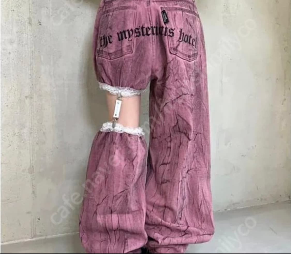 핑크가터데님 1사이즈 상품이미지1