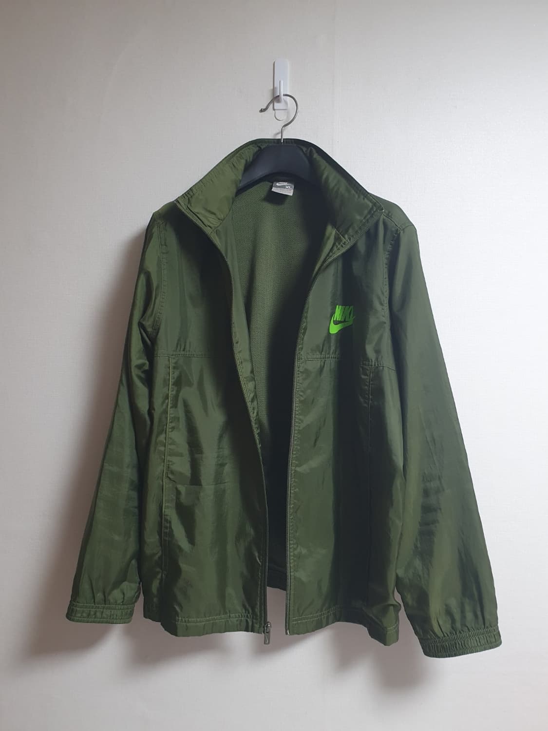 나이키 카키 히든 후드 바람막이 자켓 XL 메쉬안감 상품이미지2
