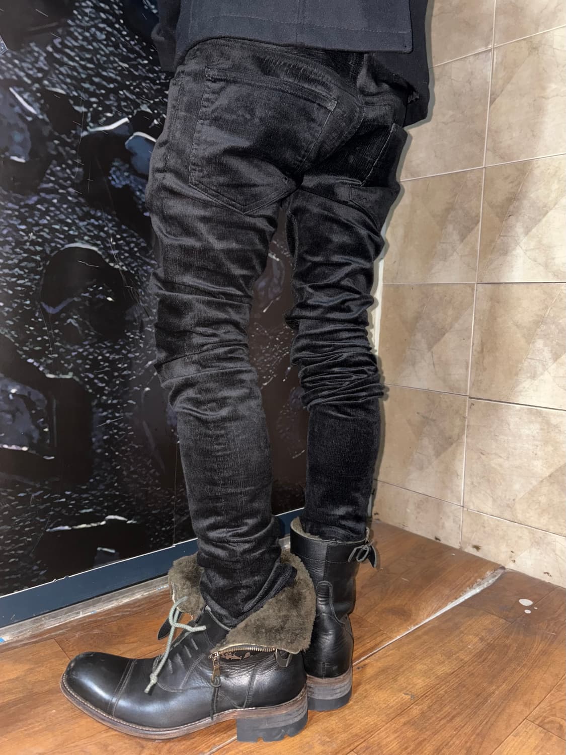 Pledge velvet slim pants 상품이미지3