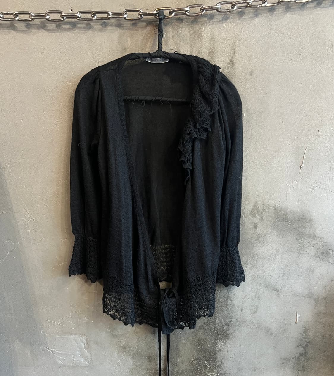 츠모리 치사토 비대칭 레이스 가디건 상품이미지1