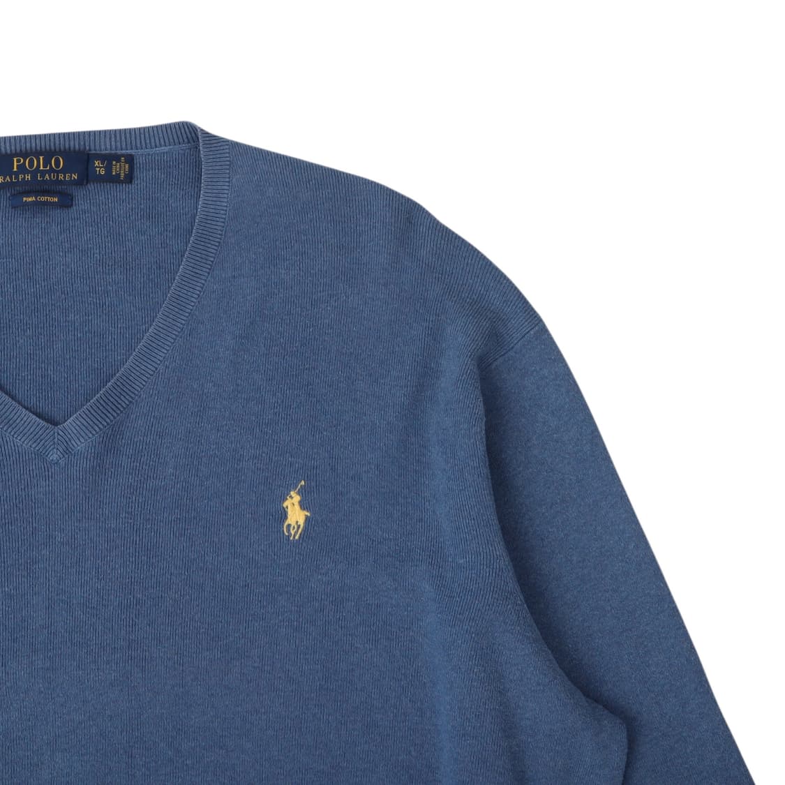폴로 랄프로렌 다크블루 피마코튼 브이넥 니트 상품이미지3