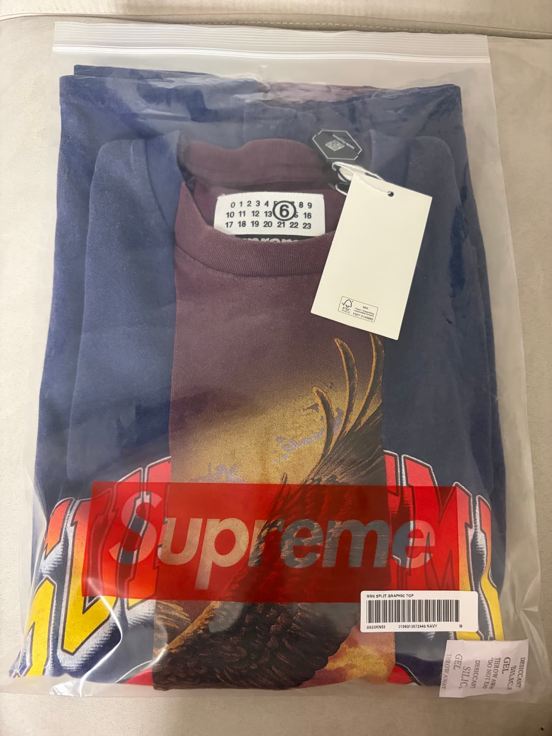 슈프림 마르지엘라 mm6 스플릿티셔츠 m 상품이미지1