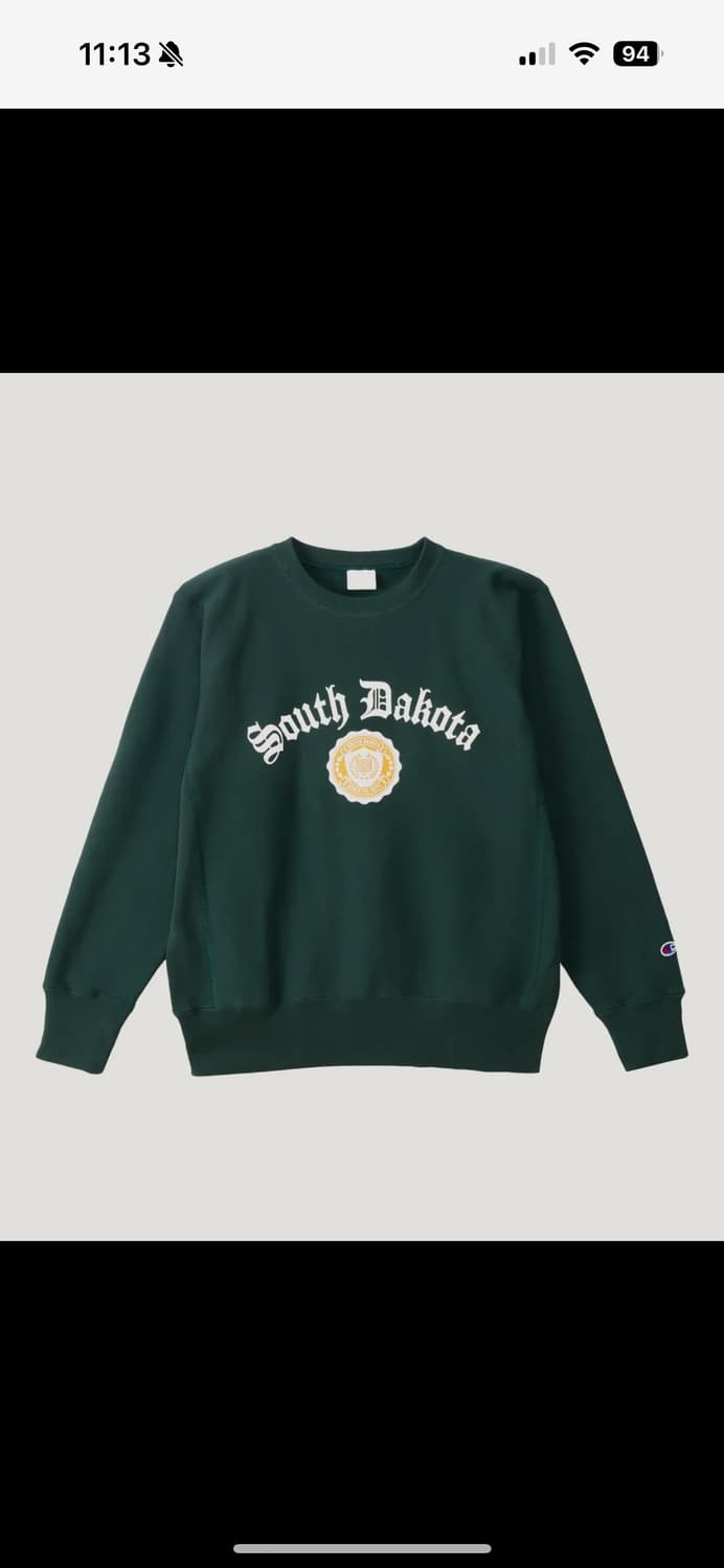 챔피온 리버스위브 블루택 루즈핏 시티 스웨트셔츠 Dark Green 상품이미지1