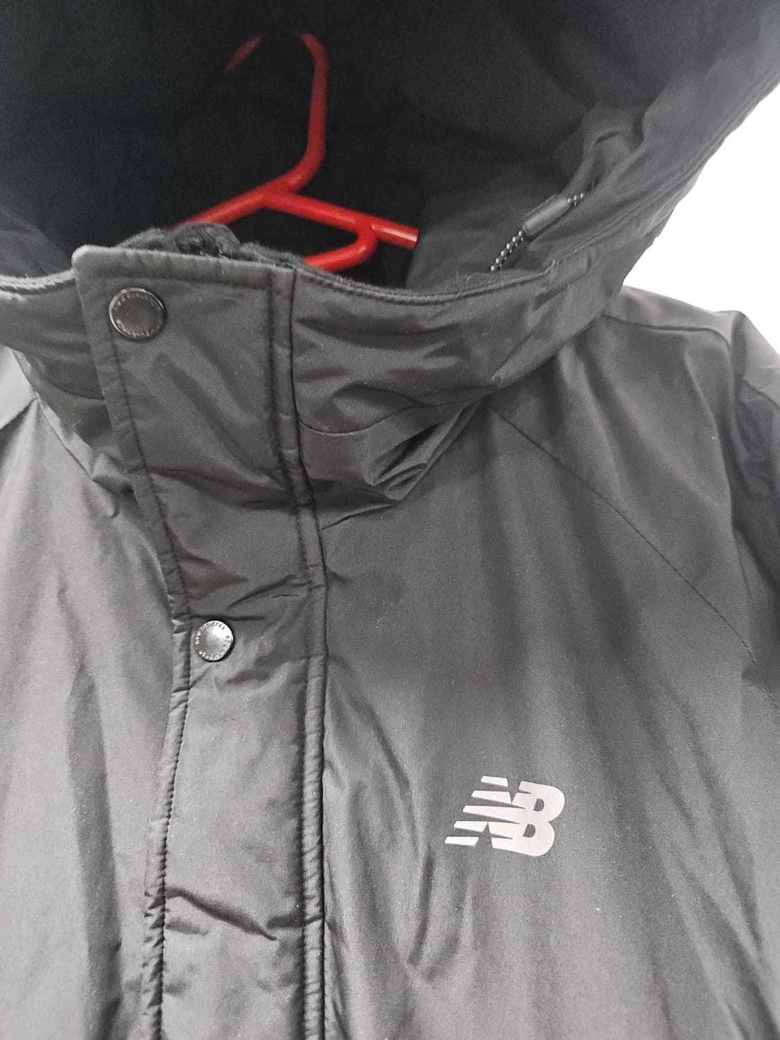 뉴발란스 블랙 롱패딩 후드 일체형 90  S 상품이미지2