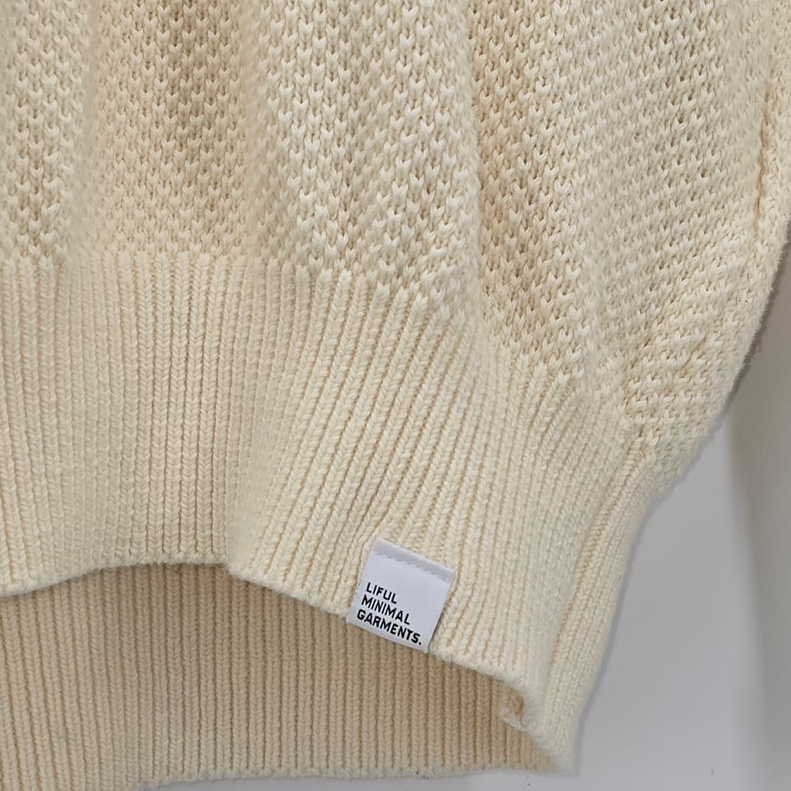 LIFUL 니트 스웨터 / 오버핏 코튼 니트 상품이미지3