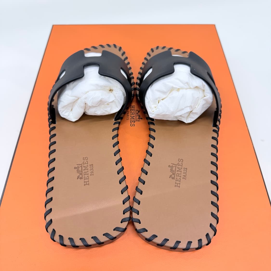 [미사용/235] 에르메스 이즈미르 투톤 스티치 샌들 슬리퍼 상품이미지7