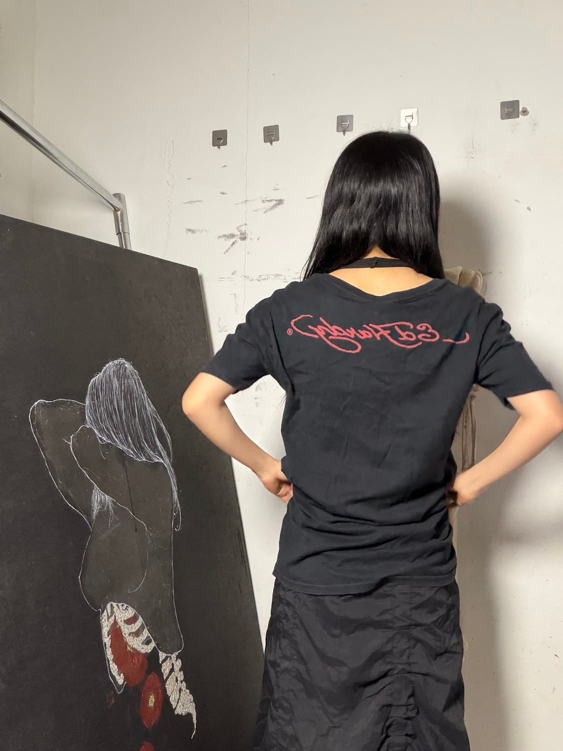 에드하디 Love Kills Slowly 해골 반팔티 XL 상품이미지3