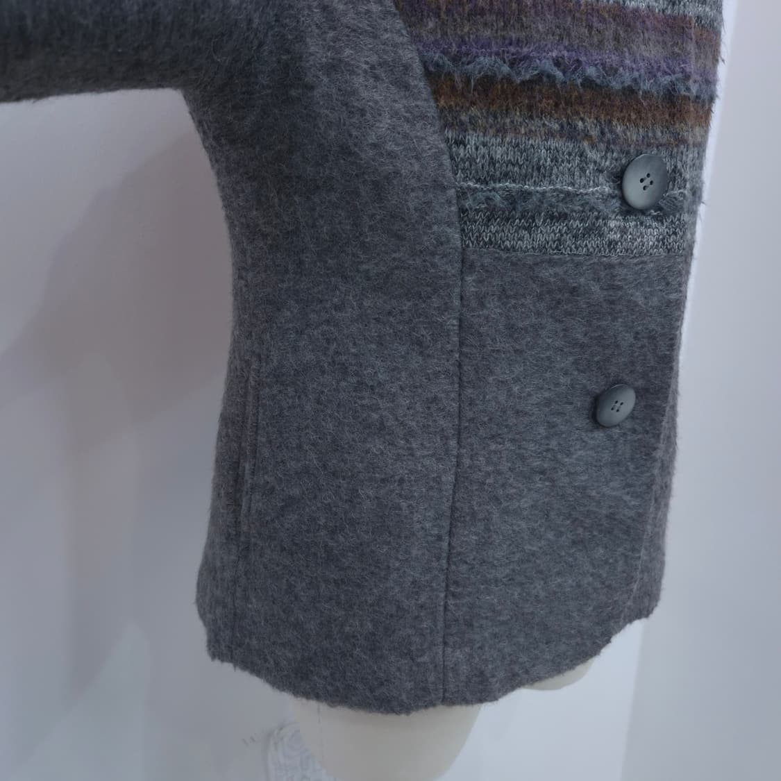 그레이 모헤어 울 코트 상품이미지6