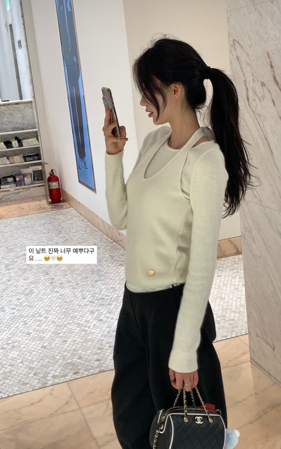 택o새제품) 르플레인 홀터 레이어드 니트 상품이미지3