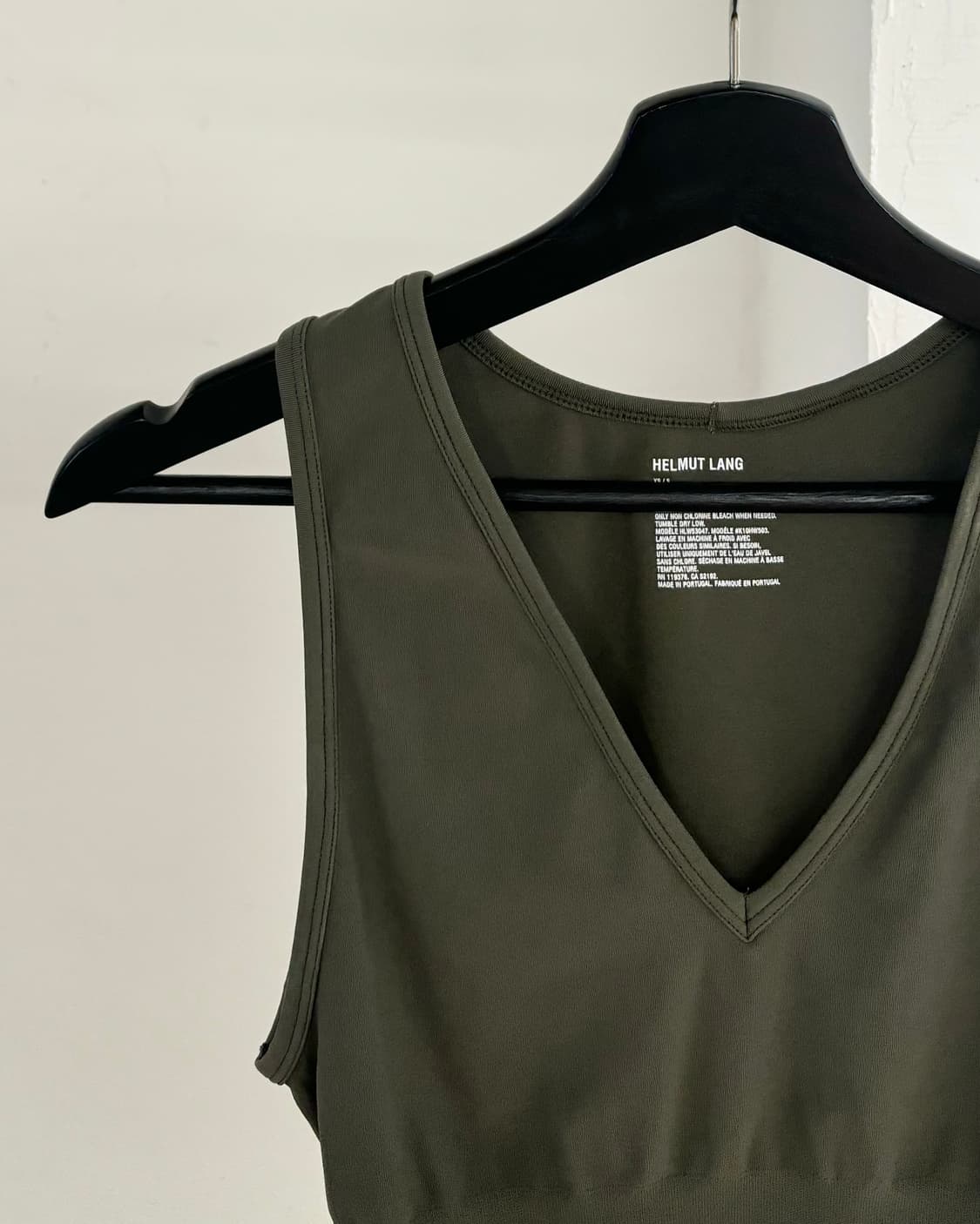 헬무트랭 카키 나일론 스판덱스 혼방 바디슈트 상품이미지2