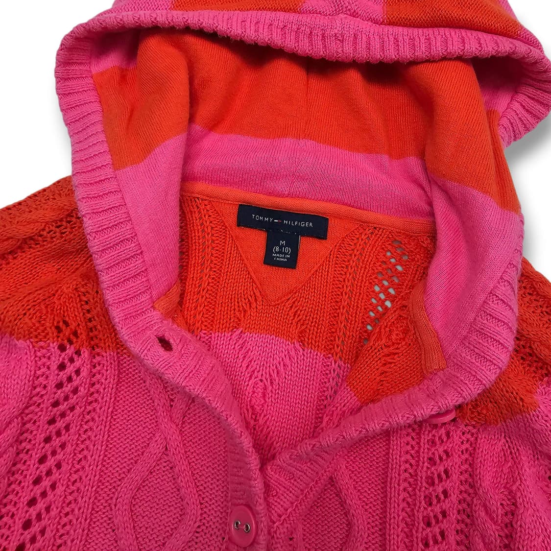 XS Tommy Hilfiger 스트라이프 니트 후드 상품이미지3