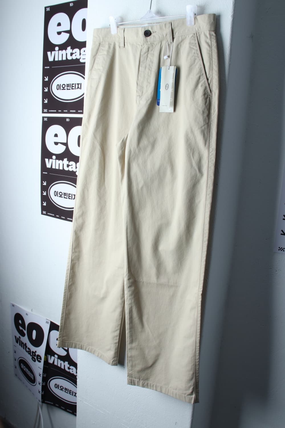 (M) 수아레 면바지 팬츠 새상품 치노 베이지 아메카지-P10059 상품이미지1