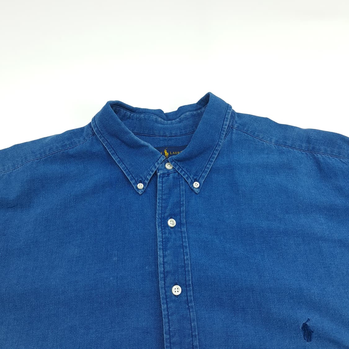 Co813 3XL Tall 폴로 랄프로렌 옥스포드블루 반팔 셔츠 남방 상품이미지2