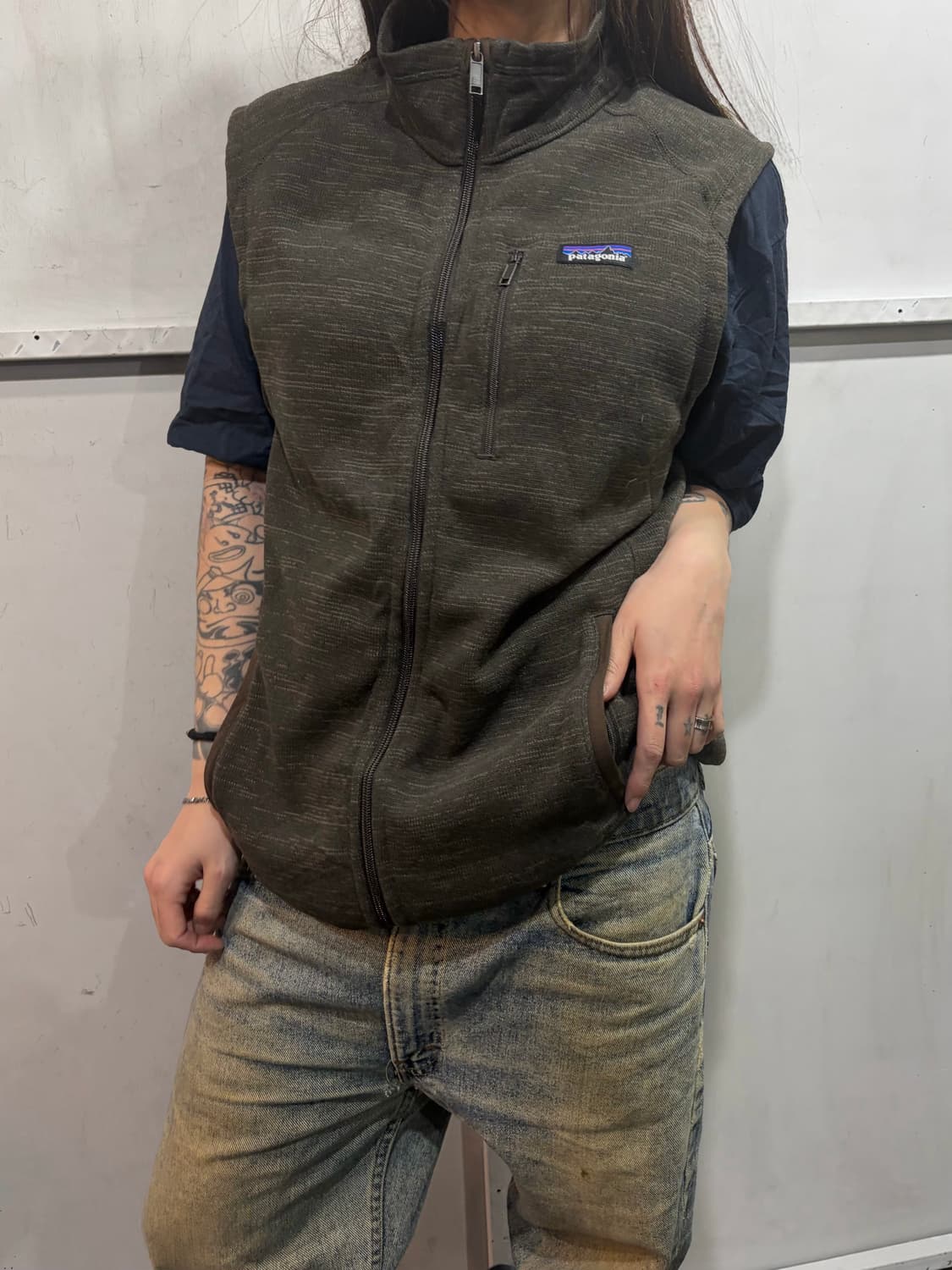 PATAGONIA khaki fleece vest 상품이미지2