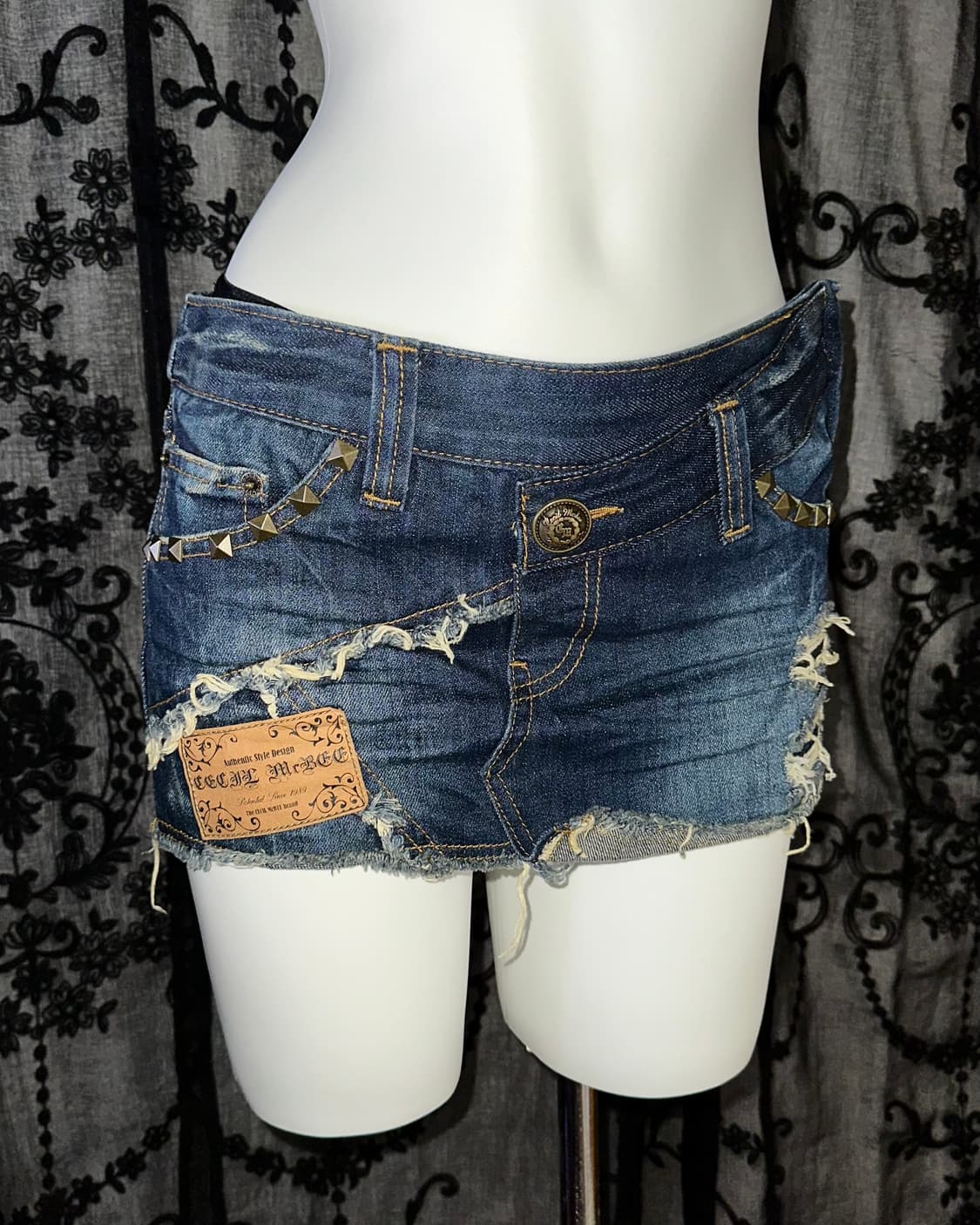 denim rock chic skirt pants 상품이미지2