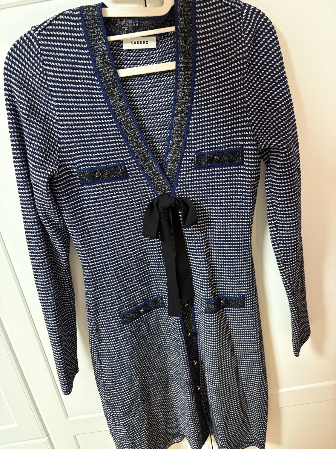 산드로 네이비 니트 원피스 36사이즈 상품이미지3