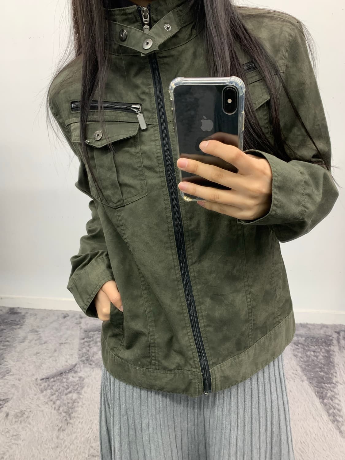 Avail mode 밀리터리 라이더 자켓 상품이미지3
