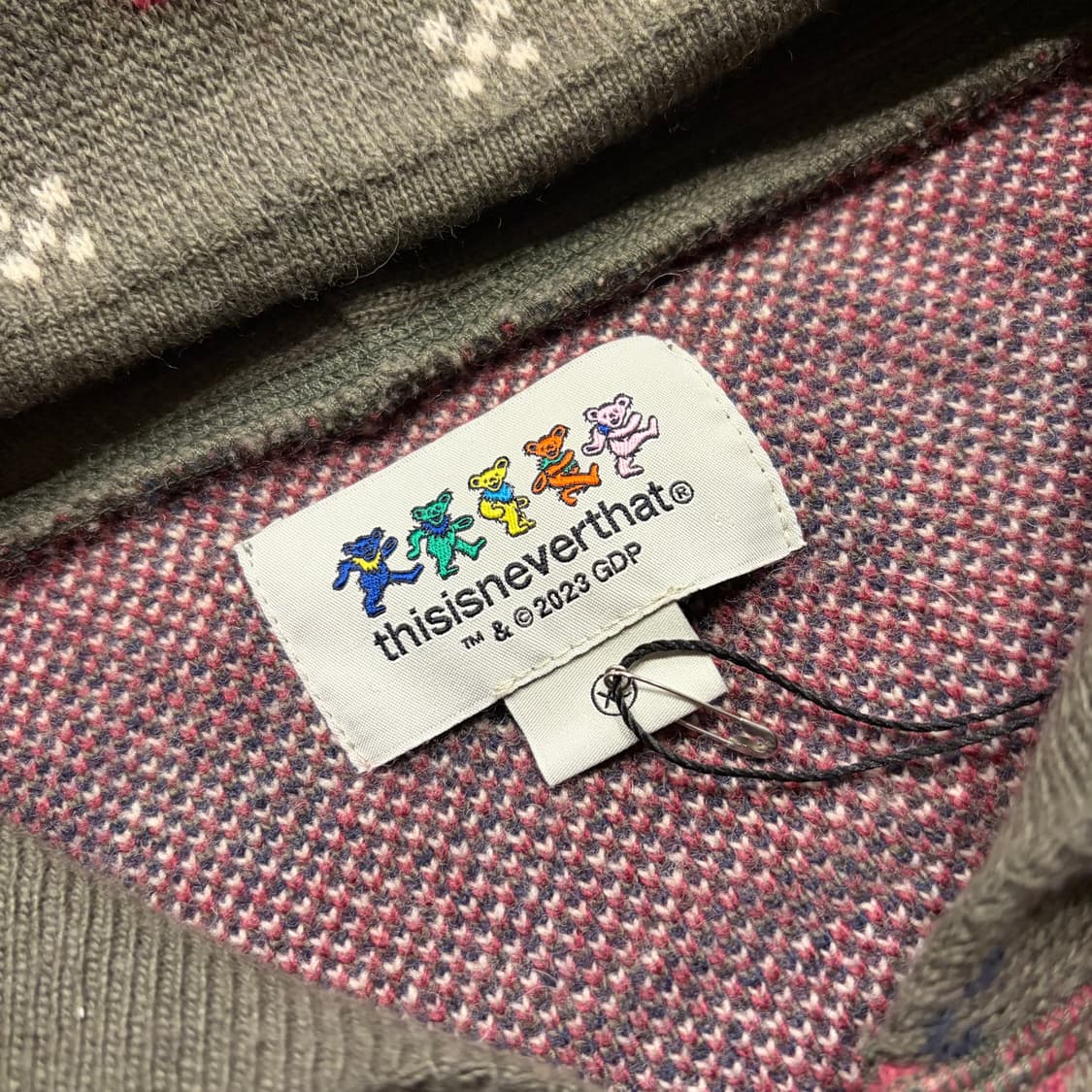 [XL] 디스이즈네버댓 x 그레이트풀데드 후드집업 니트 가디건 C702 상품이미지5