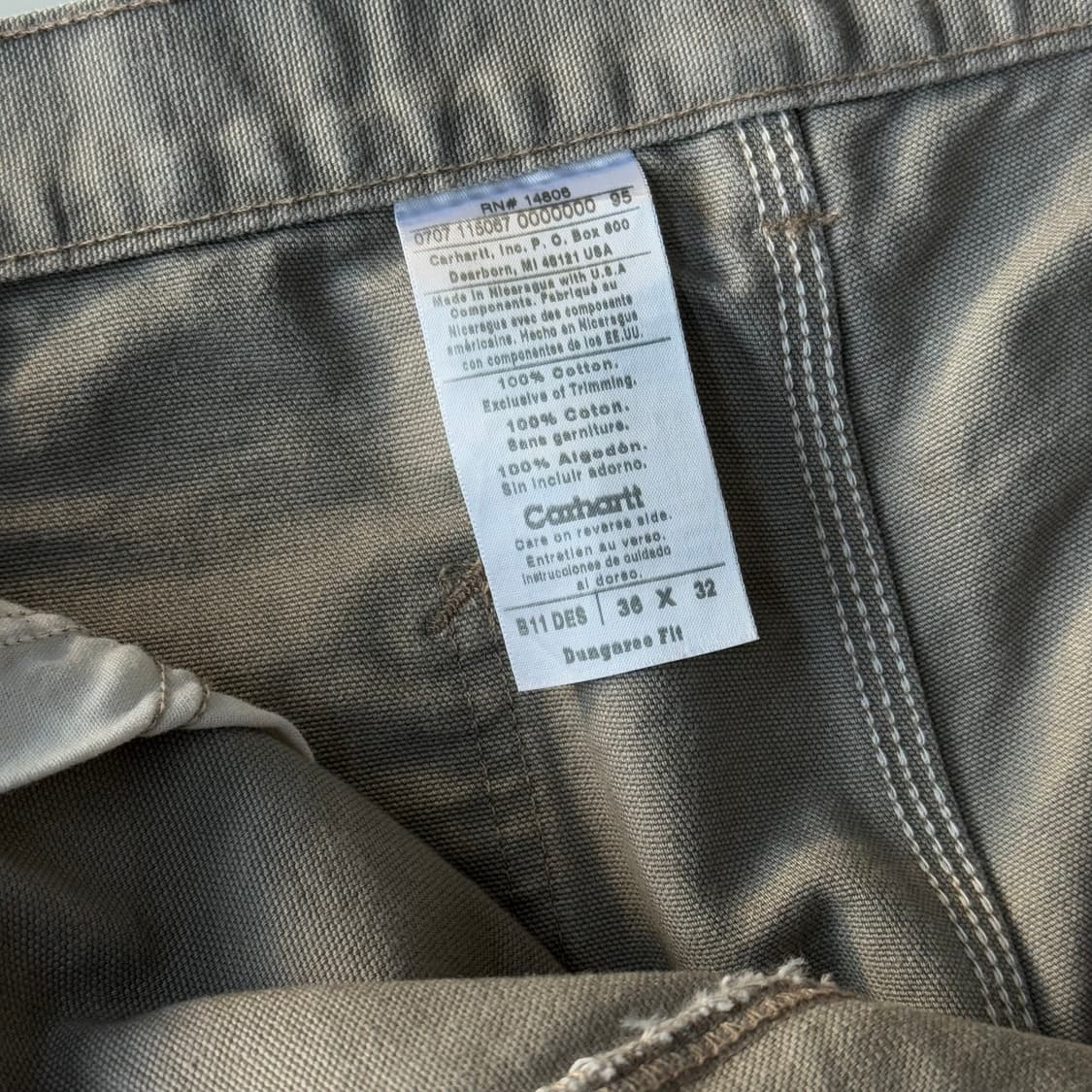 칼하트 B11 싱글니 카펜터 팬츠 상품이미지8